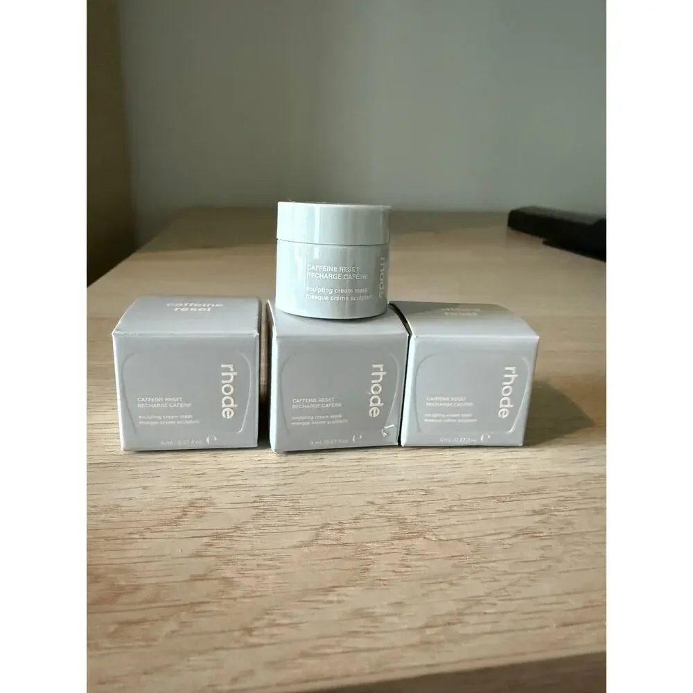 New Rhode Caffeine Reset Sculpting Cream Mask Mini 8mL Bundle of 3